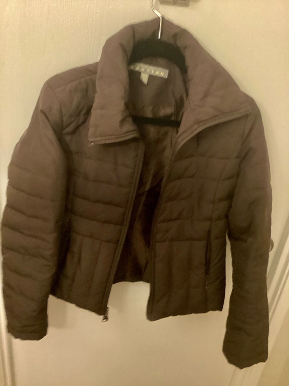 Kenneth Cole Reaction Quilted Puffer Jacket in Brown